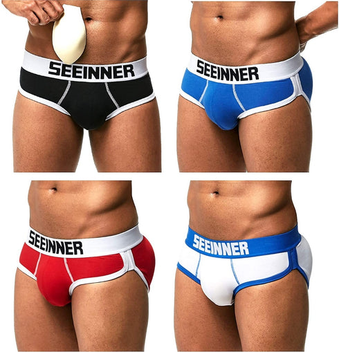 Men's AQ Padded Butts Up Black  Brief