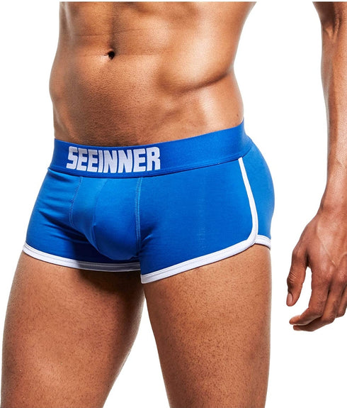 Men's AQ Padded Butts Up Blue Boxer trunk  Brief