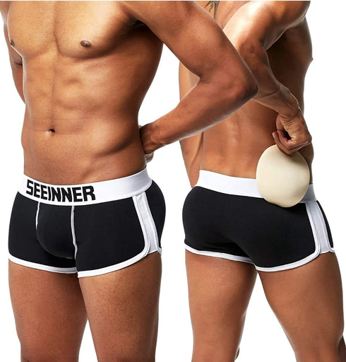 Men's AQ Padded Butts Up Black boxer trunk  Brief