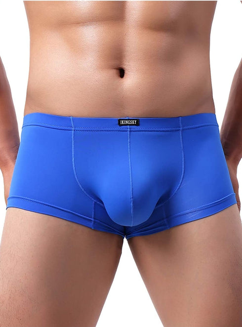 BLUE IK  Hot Pants Sexy  Enhancer Boxer Brief Underwear, Breathable, with Enhancer front pouch ONE PACK