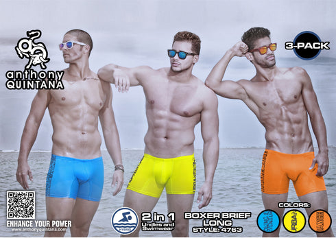 Men's AQ Hybrid Collection - Nautical - Boxer Briefs – 3-Pack