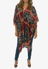 Women’s Chiffon Print Kaftan Tunic - Tribal "Morocco"