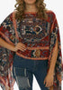 Women’s Chiffon Print Kaftan Tunic - Tribal "Morocco"