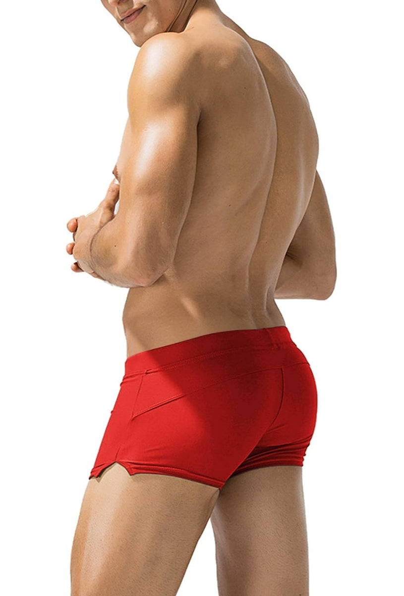 Men's Retro Hot pants Swimwear Full Back with front Zipper Passion R